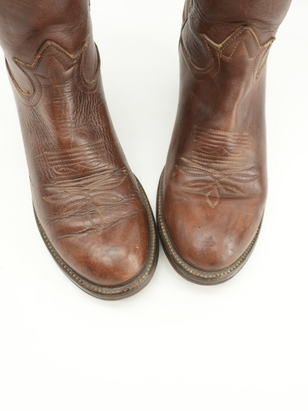 Tony Lama Tall Cowgirl Boots Leather Western KNEE HIGH Cowboy Boots Size 7.5 - Picture 12 of 16